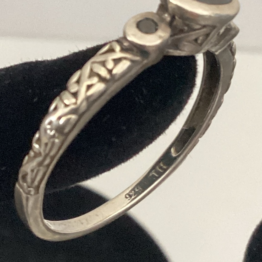 Silpada Black Stone Stackable Ring With Design - image 4